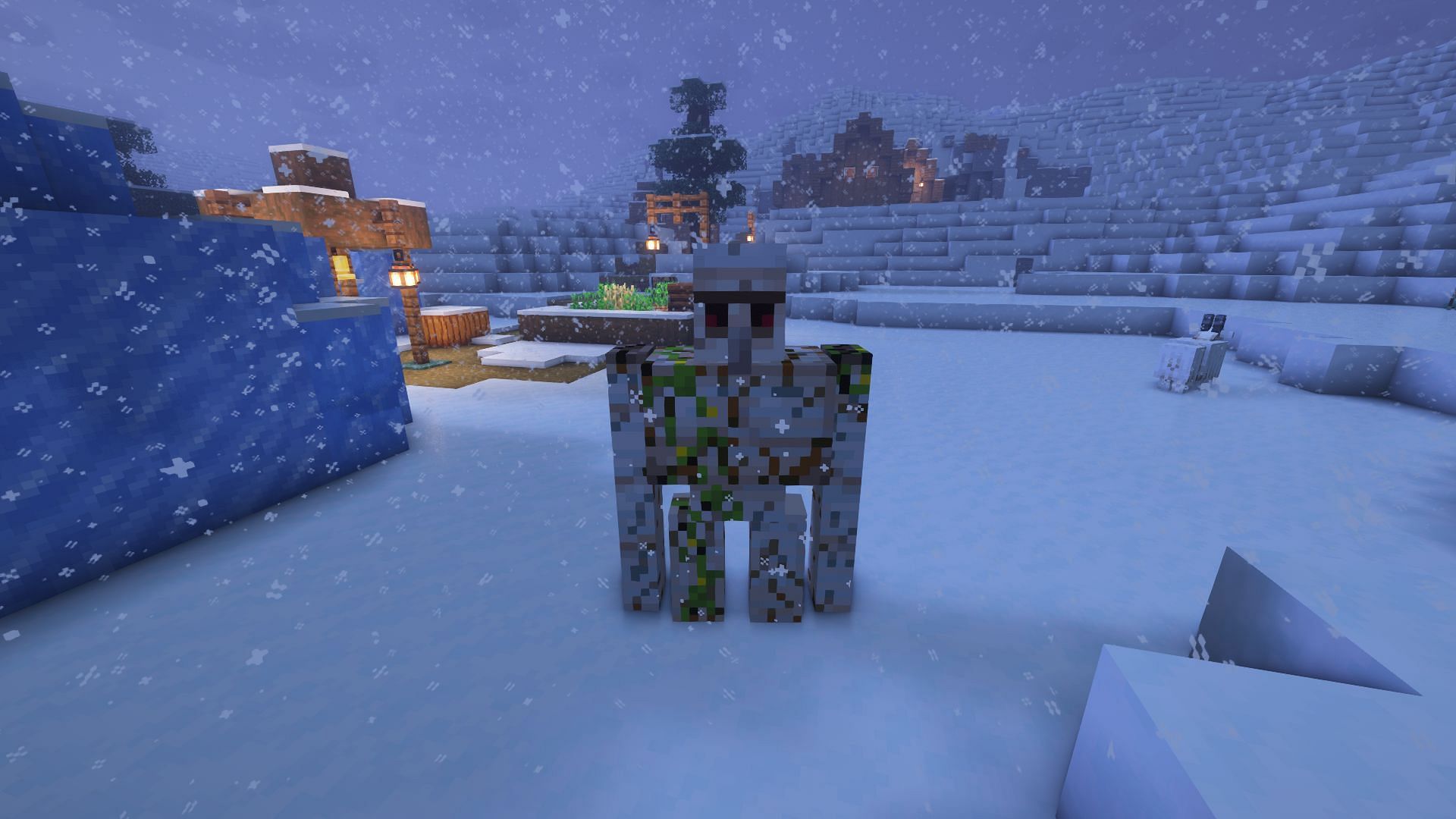 A damaged iron golem in Minecraft (Image via Mojang)